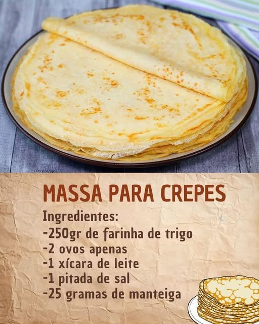 Massa para Crepes: A Receita Simples e Deliciosa! - Receita Completa