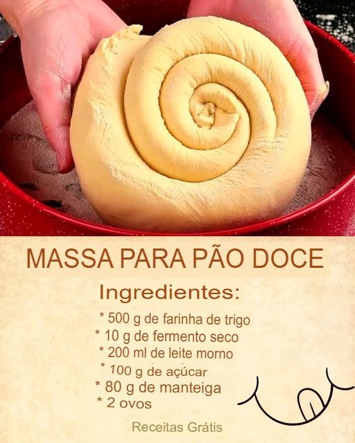 Massa para Pão Doce: Leve, Fofinha e Perfeita! - Receita Completa