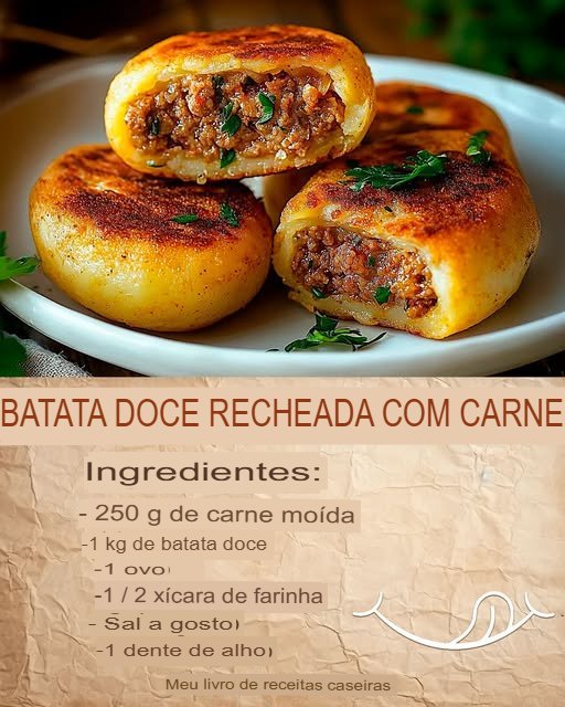 Batata Doce Recheada com Carne – Sabor Incrível! - Receita Completa